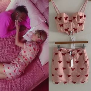 2 Piece Authentic Fleur Du Mal Skirt and Top Eras Tour Taylor Swift